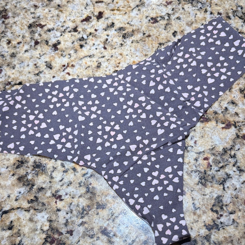 Victoria's Secret Gray and Pink Heart Panties